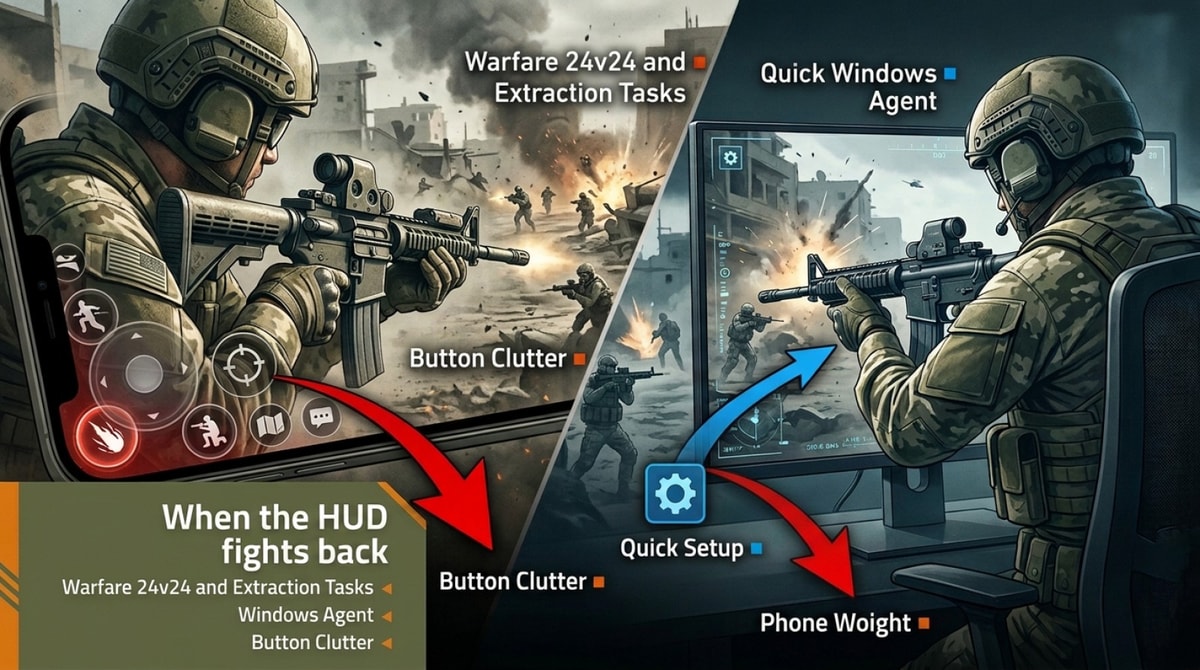 Delta Force mobile review when the HUD fights back