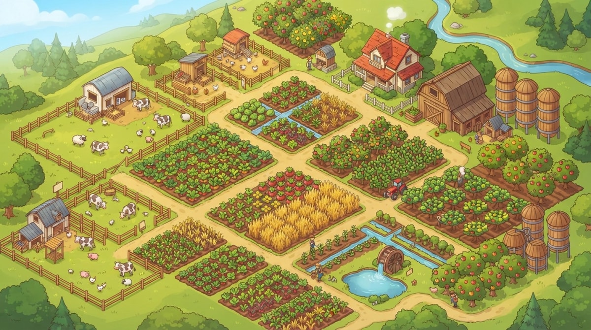 كيف تبني مزرعة ناجحة في Hay Day؟